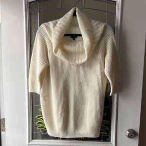 Express Cream Cowl Neck Sweater